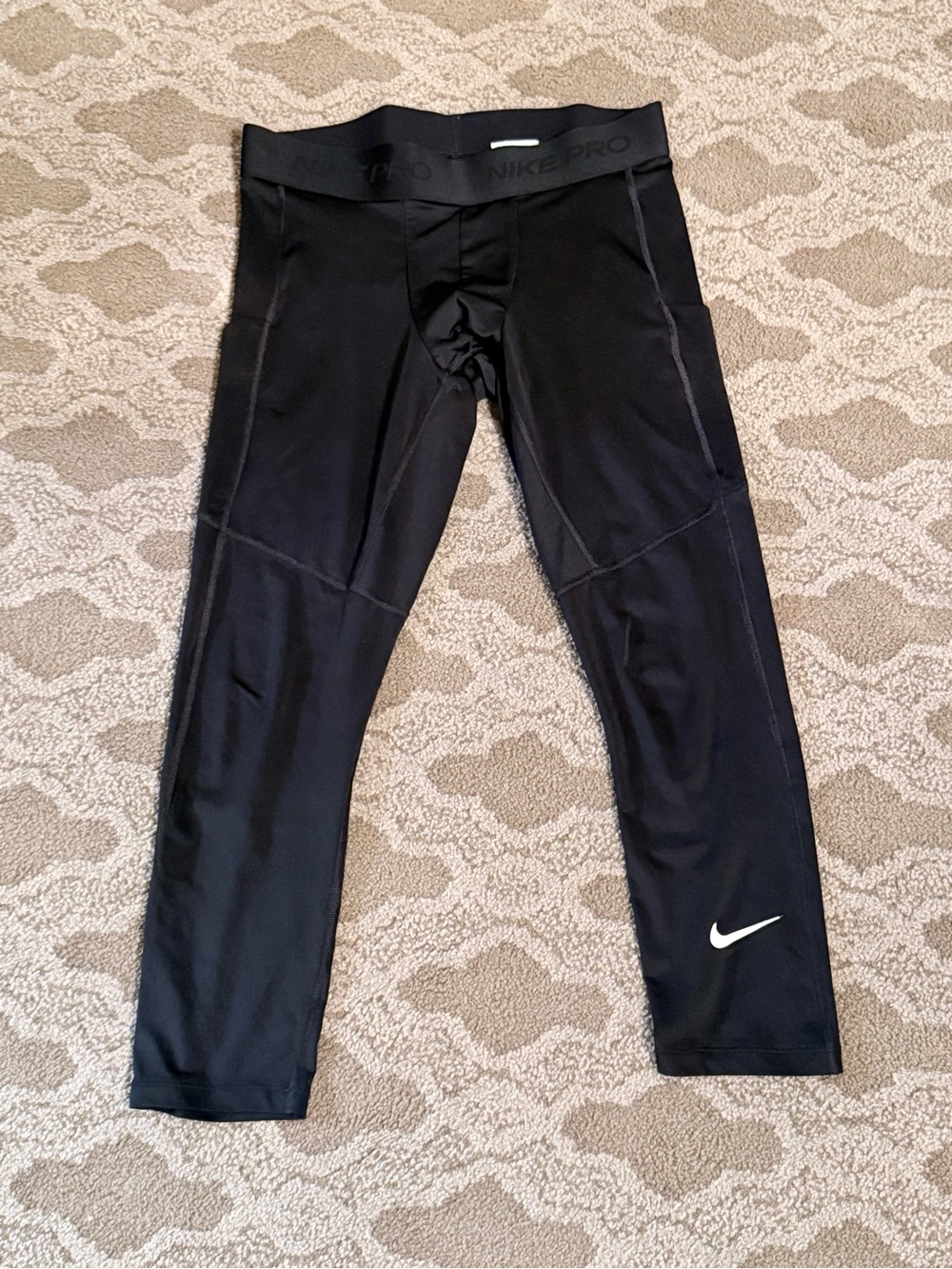 Nike Dri-Fit Black Performance Leggings-Men’s Large